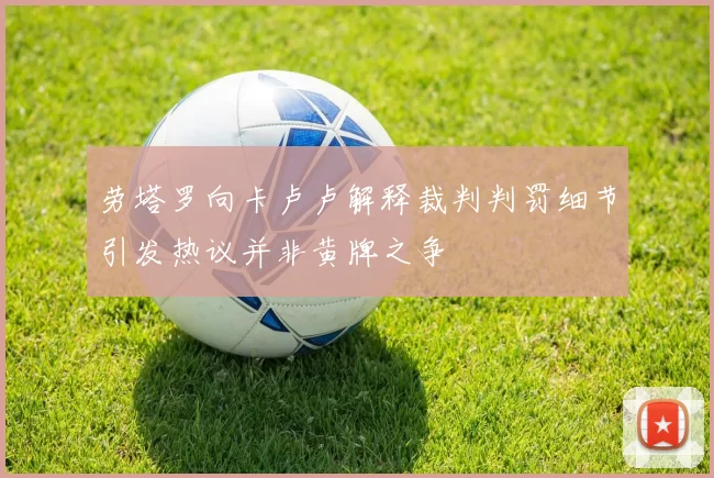 劳塔罗向卡卢卢解释裁判判罚细节引发热议并非黄牌之争